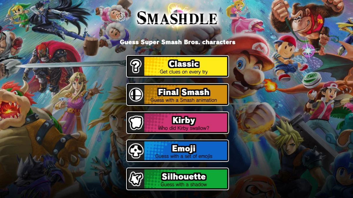 Smashdle Answers Today July 13, 2024: Classic, Final Smash, Kirby, Emoji, Silhouette