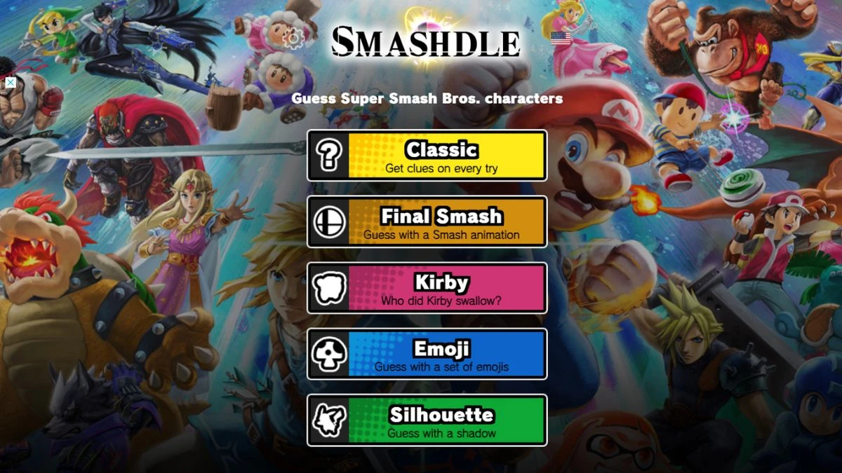 Smashdle Answers Today July 15, 2024: Classic, Final Smash, Kirby, Emoji, Silhouette