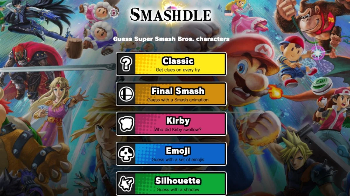 Smashdle Answers Today July 23, 2024: Classic, Final Smash, Kirby, Emoji, Silhouette