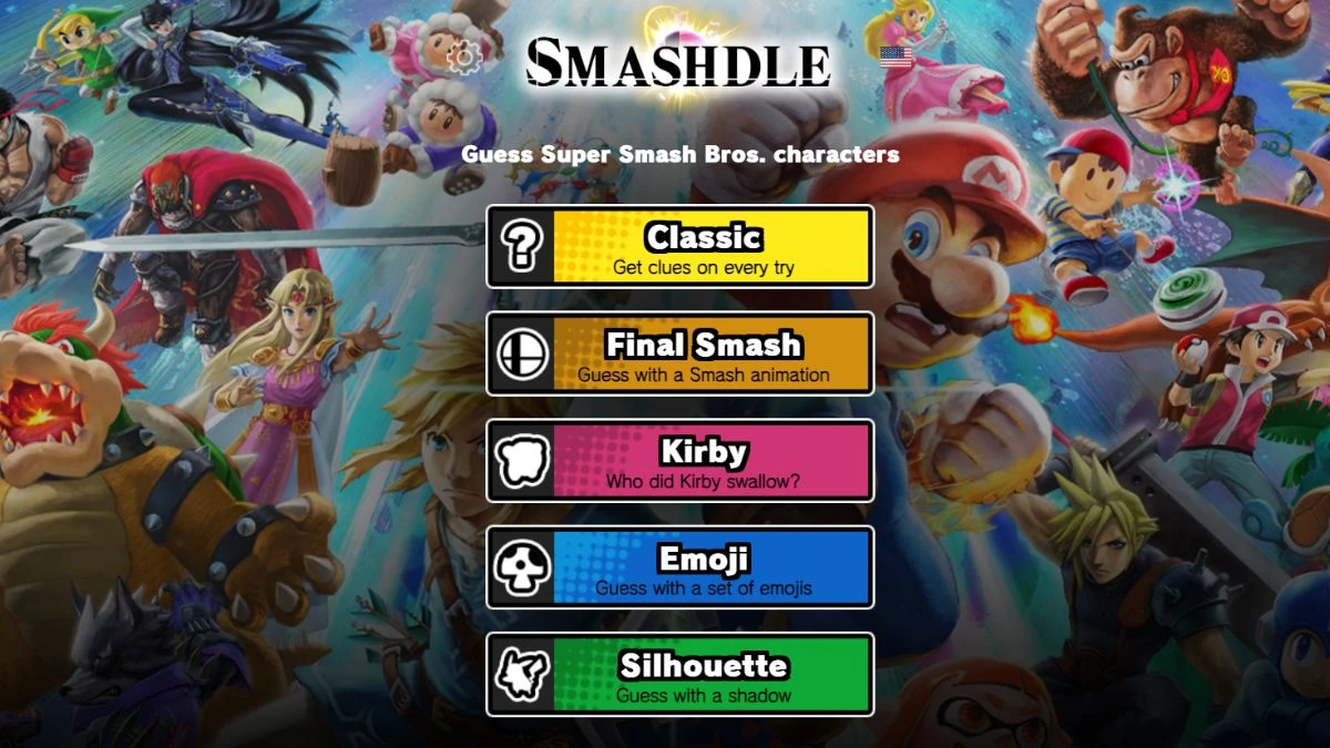 Smashdle Answers Today July 24, 2024: Classic, Final Smash, Kirby, Emoji, Silhouette