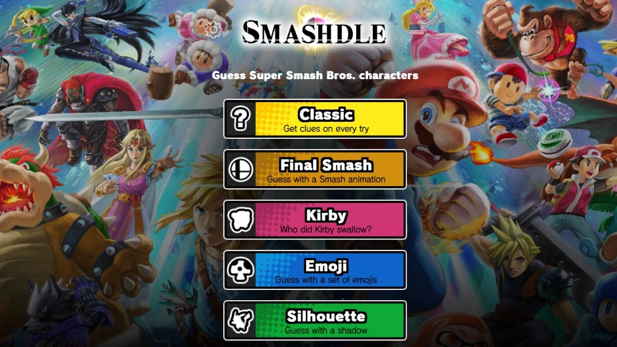 Smashdle Answers Today July 29, 2024: Classic, Final Smash, Kirby, Emoji, Silhouette