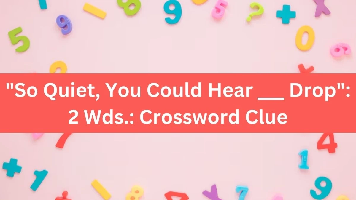 So Quiet, You Could Hear ___ Drop: 2 Wds.: Daily Themed Crossword Clue Puzzle Answer from July 19, 2024