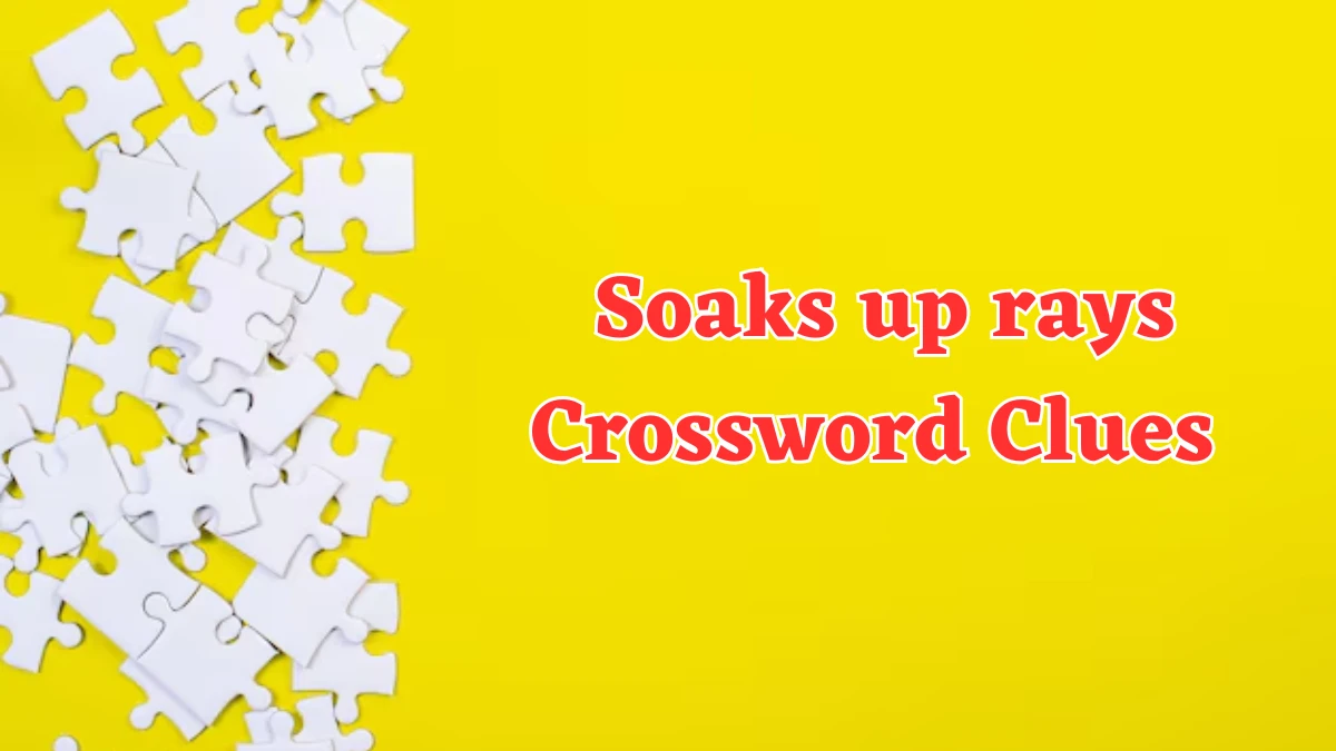 Soaks up rays Universal Crossword Clue Puzzle Answer from July 22, 2024