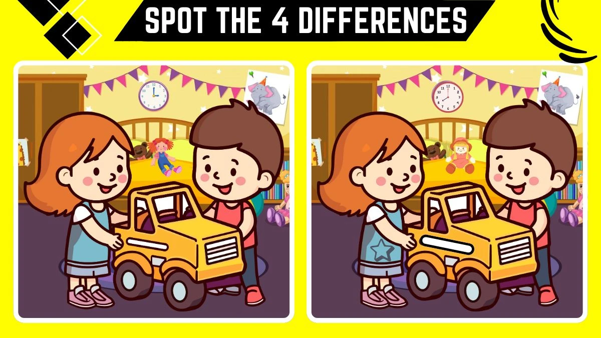 Spot the 4 Differences: Only the Sharpest Eyes Can Spot the 4 Differences in this Brother and Sister Image in 12 Secs| Picture Puzzle Game