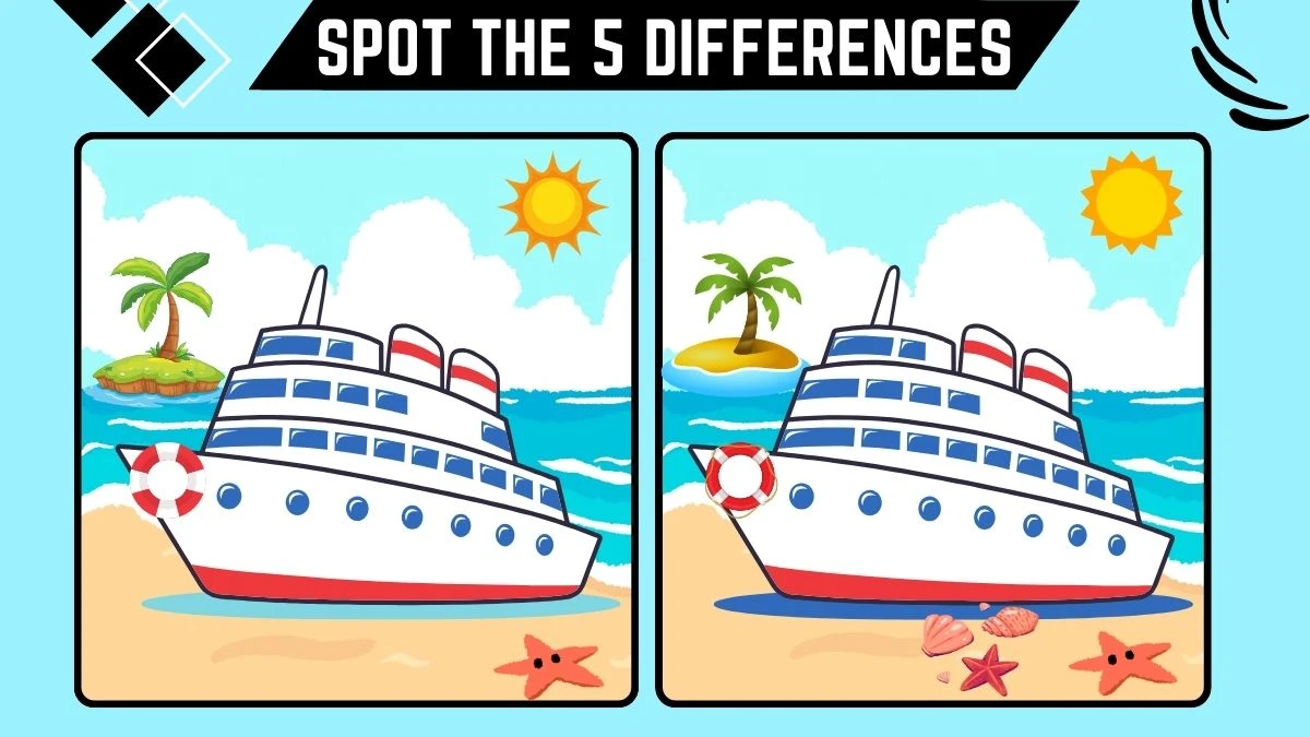 Spot the 5 Differences: Only 20/20 Vision Can Spot the 5 Differences in this Ship Image in 14 Secs| Picture Puzzle Game