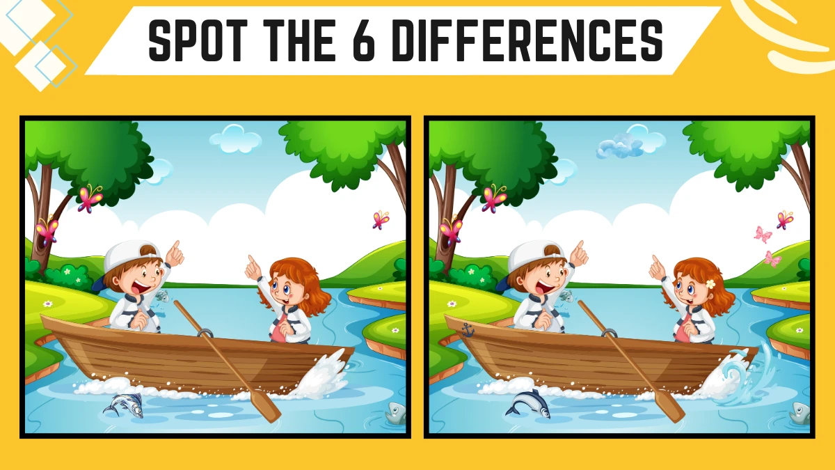 Spot the 6 Differences: Only People with 20/20 vision can spot the 6 Differences in this Image in 16 Secs| Picture Puzzle Game