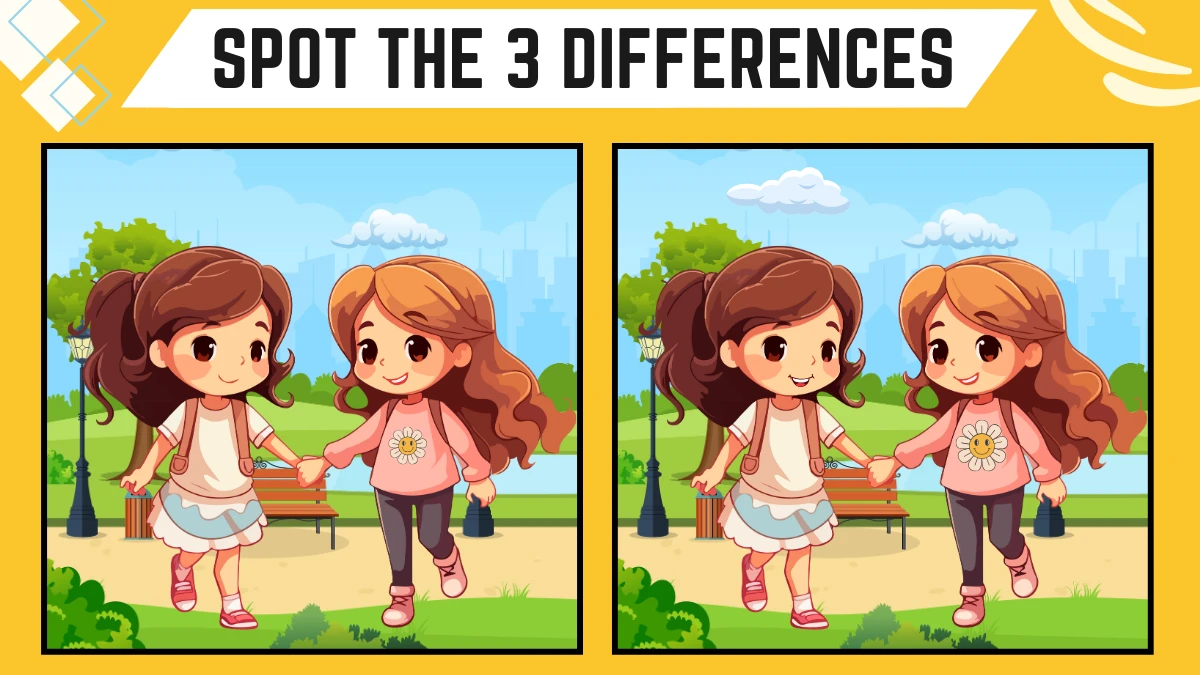 Spot the Difference Game: Only Highly Visually Sharp People Can Spot 3 differences in this Sisters Image in 8 Secs