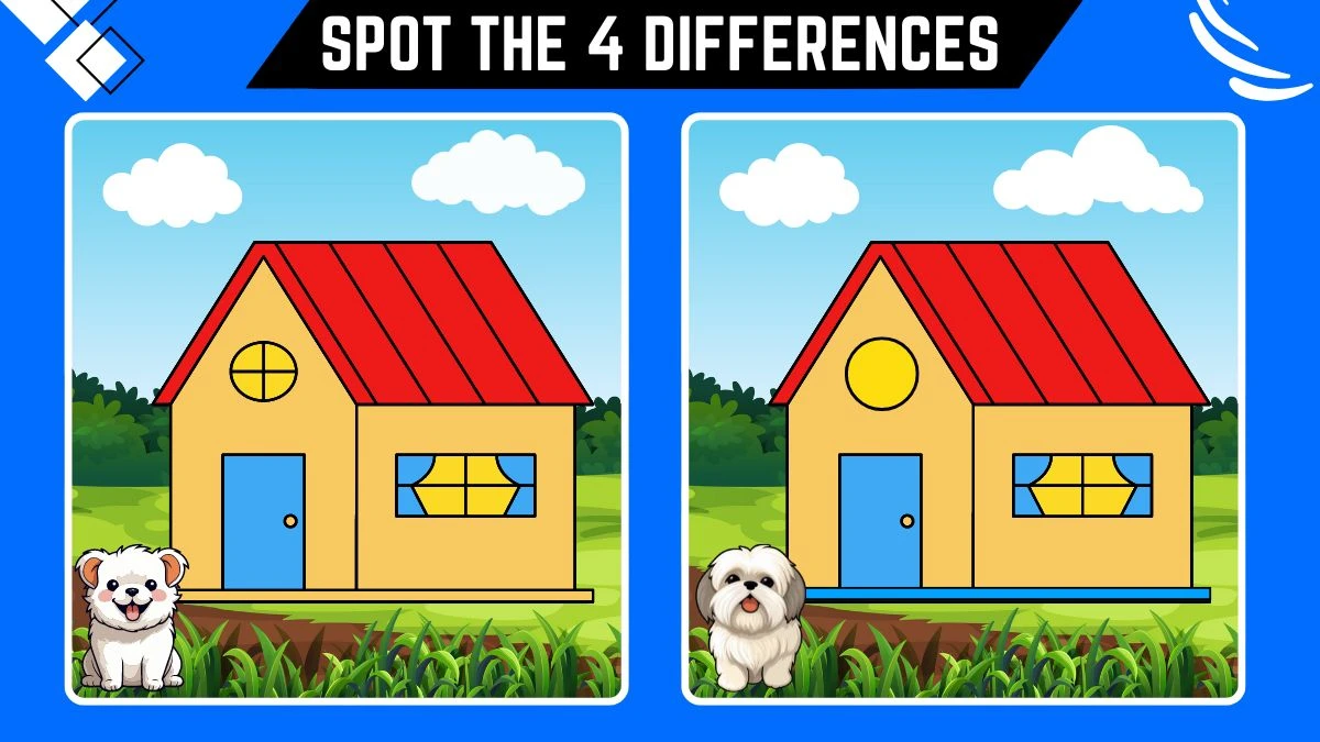 Spot the Difference Game: Only superhuman vision People Can Spot the 4 Differences in this House Image in 12 Secs