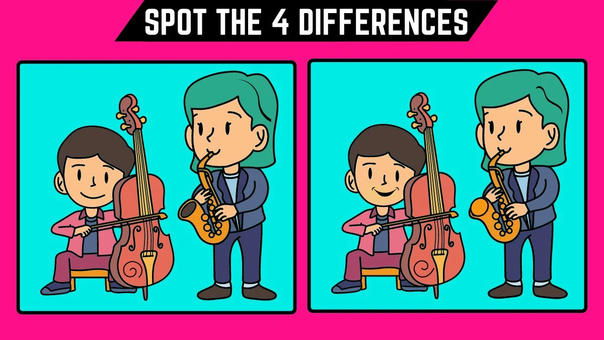 Spot the Difference Game: Only the Sharpest Eyes Can Spot the 4 Differences in this Musician Image in 12 Secs