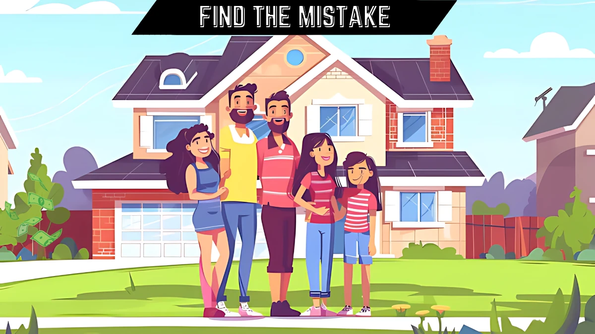 Spot the Mistake Picture Puzzle: Only Genius Can Spot the Mistake in this Family Image in 7 Secs