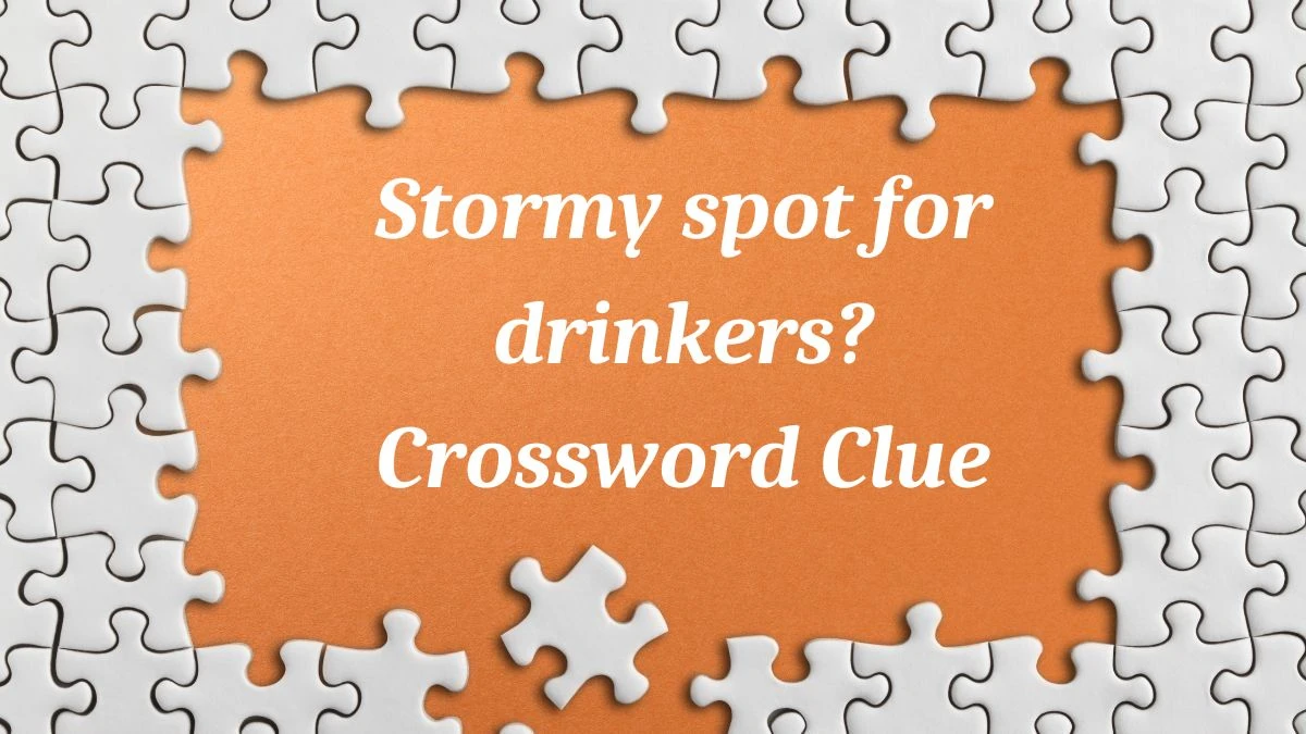 Stormy spot for drinkers? (3-3) Crossword Clue Puzzle Answer from July 03, 2024