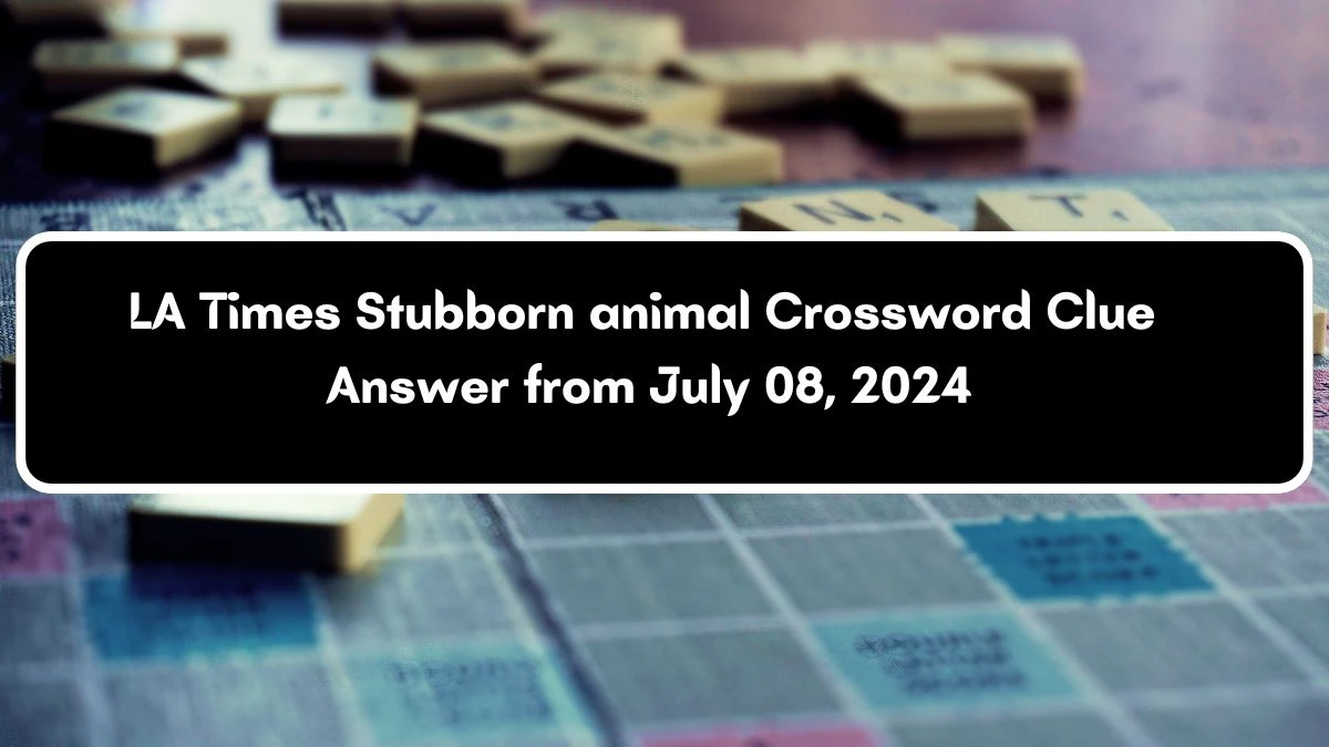 LA Times Stubborn animal Crossword Clue Puzzle Answer from July 08, 2024