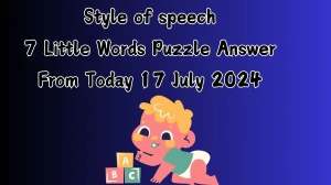 Style of speech 7 Little Words Puzzle Answer from July 17, 2024