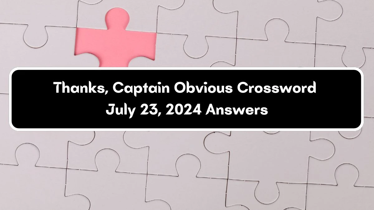 USA Today Thanks, Captain Obvious Crossword Clue Puzzle Answer from July 23, 2024