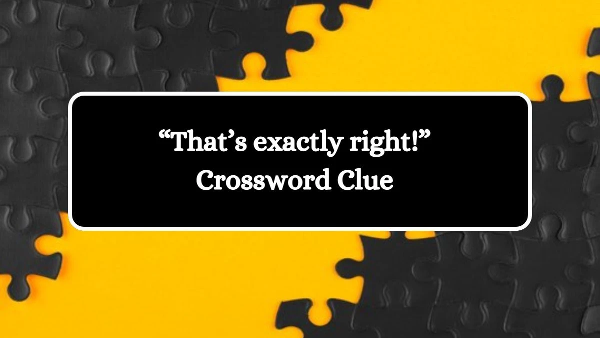 USA Today “That’s exactly right!” Crossword Clue Puzzle Answer from July 12, 2024