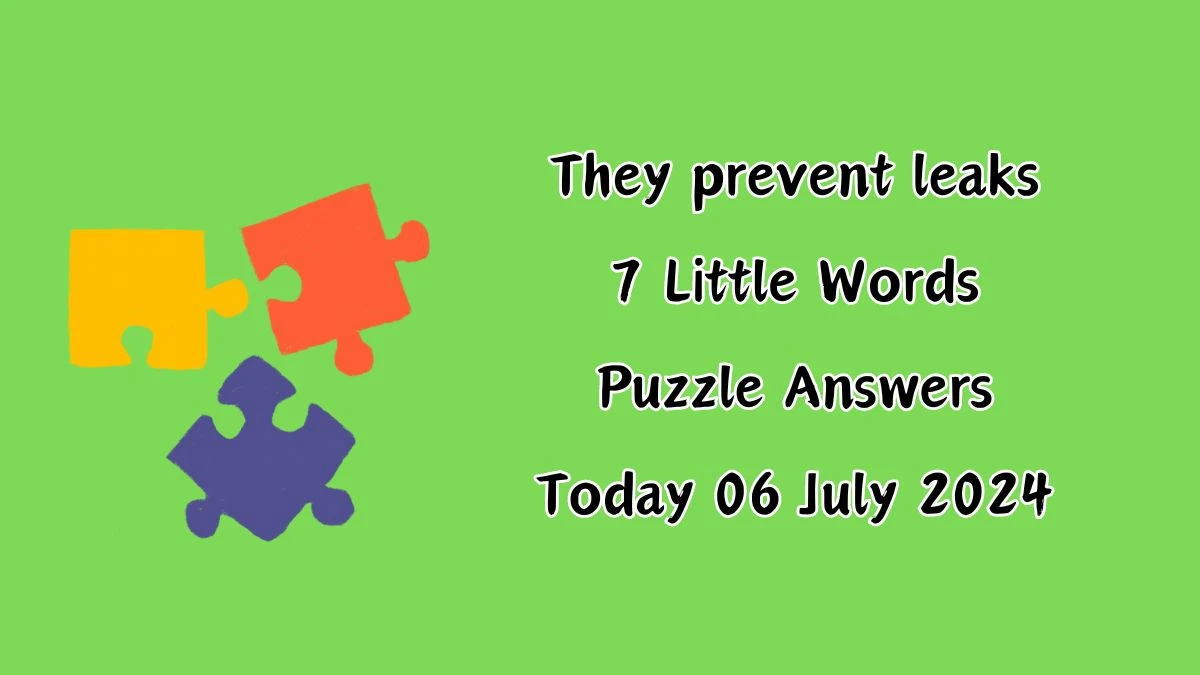 They prevent leaks 7 Little Words Puzzle Answer from July 06, 2024