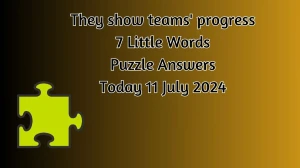 They show teams' progress 7 Little Words Puzzle Answer from July 11, 2024