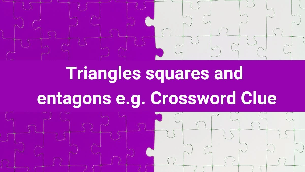 Triangles squares and pentagons e.g. Crossword Clue Daily Themed Puzzle Answer from July 02, 2024