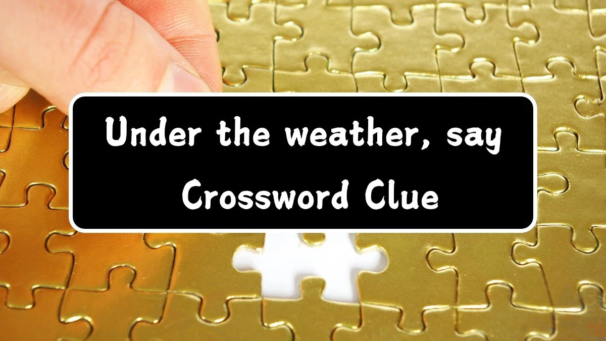 Daily Themed Under the weather, say Crossword Clue Puzzle Answer from July 28, 2024