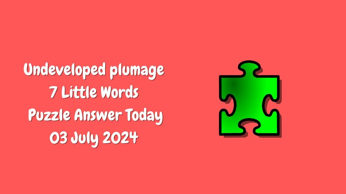 Undeveloped plumage 7 Little Words Puzzle Answer from July 03, 2024