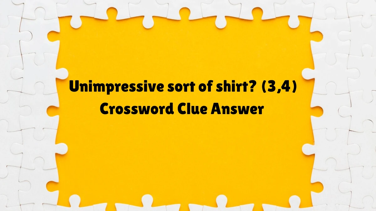 Unimpressive sort of shirt? (3,4) Crossword Clue Puzzle Answer from July 07, 2024