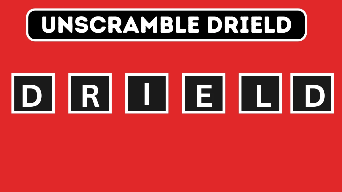 Unscramble DRIELD Jumble Word Today July 12, 2024