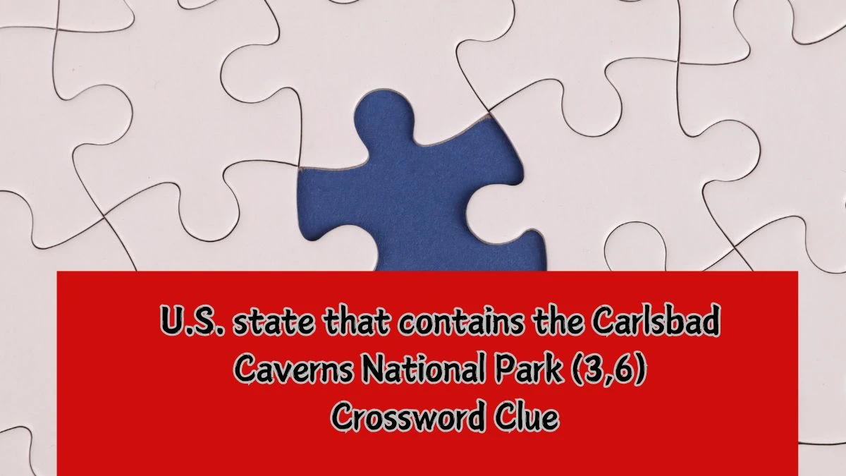 U.S. state that contains the Carlsbad Caverns National Park (3,6) Crossword Clue Puzzle Answer from August 01, 2024