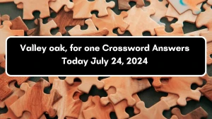 USA Today Valley oak, for one Crossword Clue Puzzle Answer from July 24, 2024