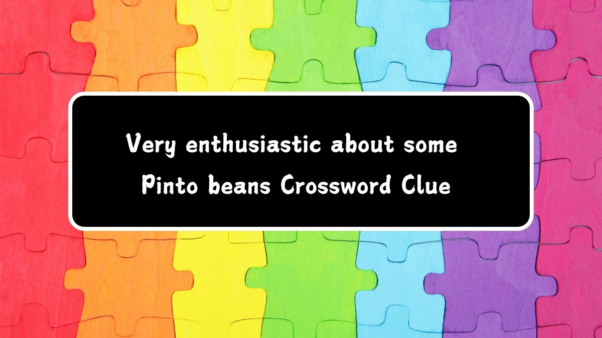 Very enthusiastic about some Pinto beans Crossword Clue Puzzle Answer from July 28, 2024