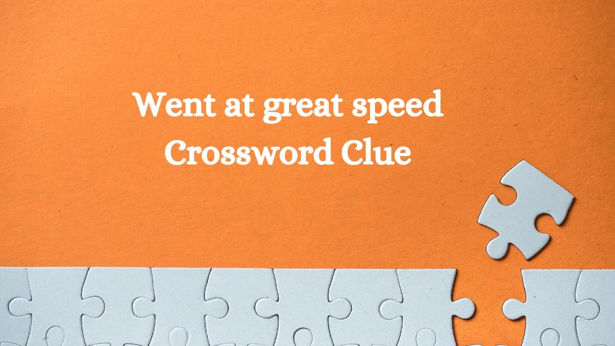 Went at great speed Daily Commuter Crossword Clue Puzzle Answer from July 12, 2024