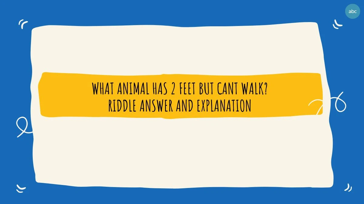 What Animal Has 2 Feet But Cant Walk? Riddle Answer and Explanation