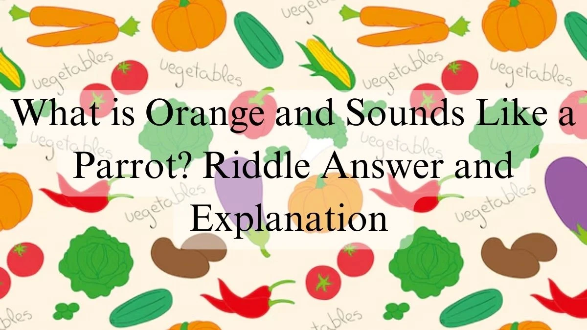 What is Orange and Sounds Like a Parrot? Riddle Answer and Explanation