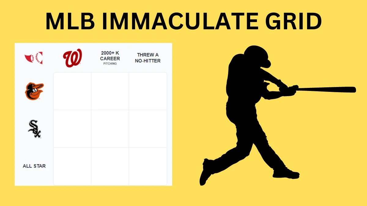 Which MLB player who played for the Baltimore Orioles and achieved over 2,000 career strikeouts? MLB Immaculate Grid Answers for July 18 2024