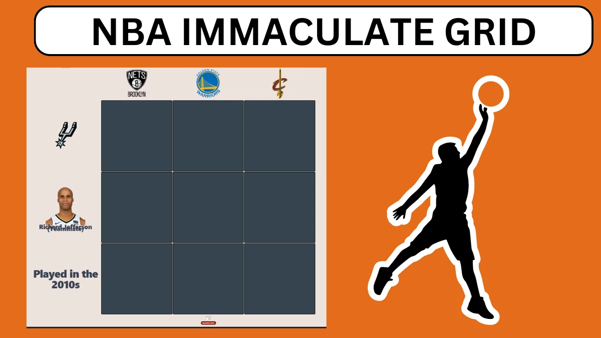 Which NBA player who played for the Brooklyn Nets and also played at least one game with Richard Jefferson? HoopGrids Immaculate Grid answers July 20 2024