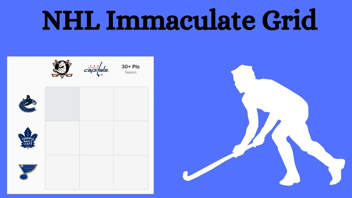 Which NHL player who has played for the Toronto Maple Leafs and has 30+ Pts Season? NHL Immaculate Grid Answers for July 26, 2024