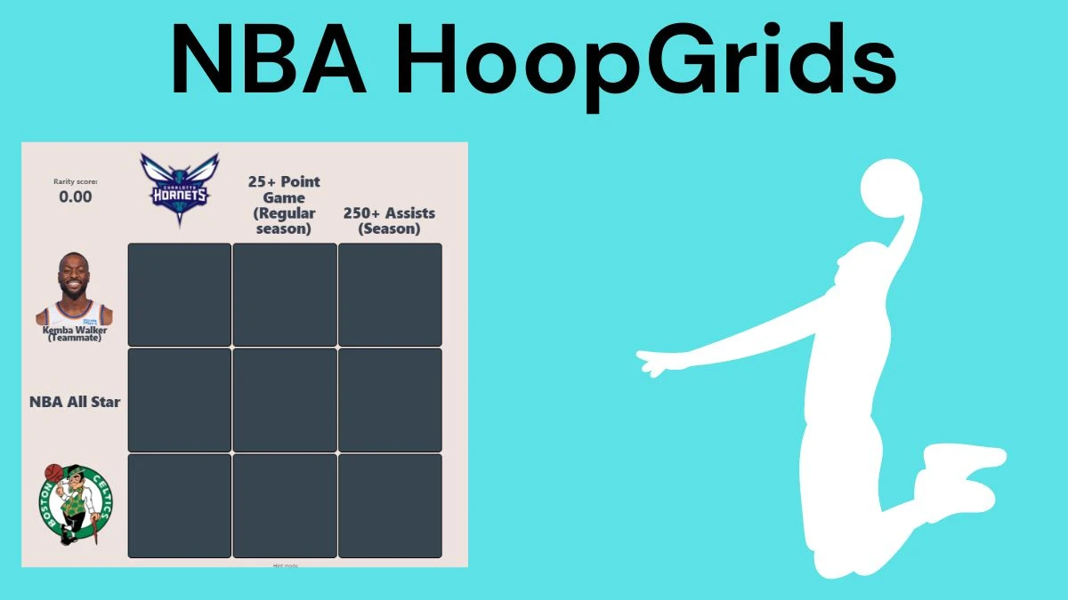 Which player who has played for both the Boston Celtics and Charlotte Hornets? NBA HoopGrids Answers for July 03 2024