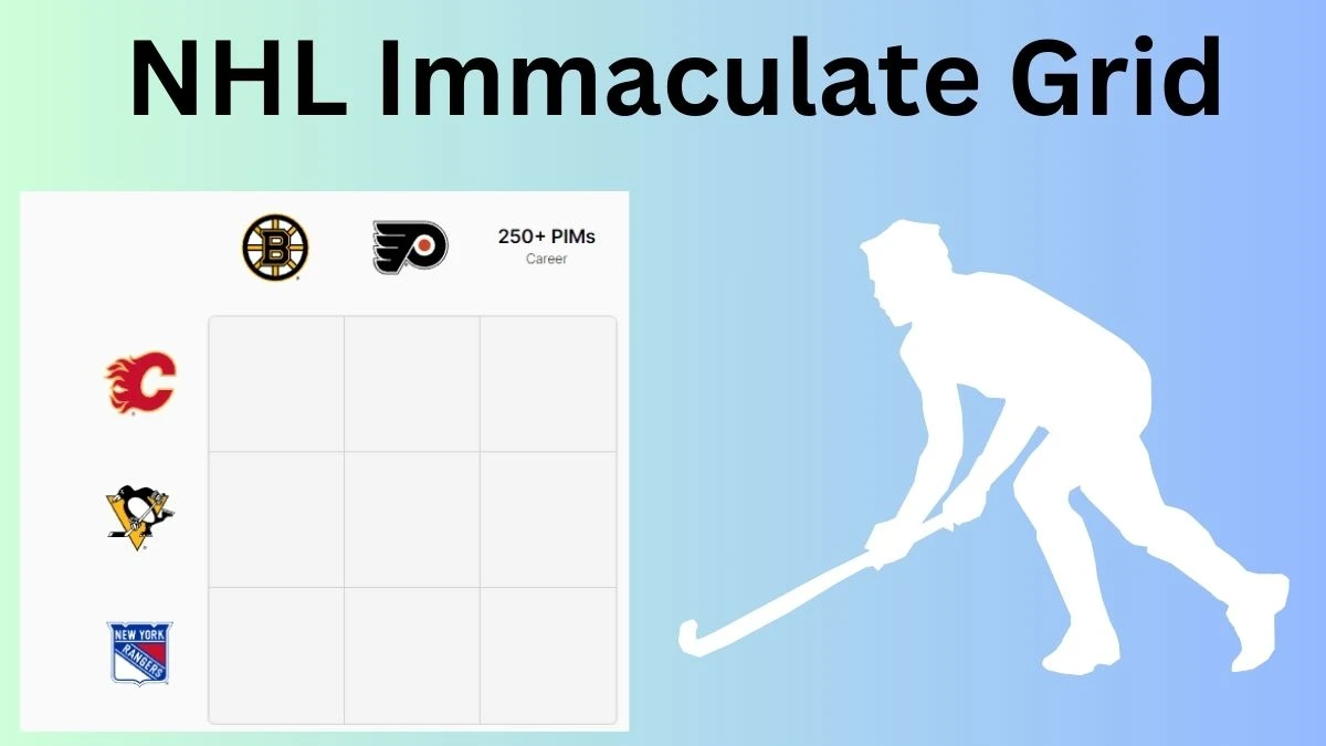 Which player who has played for the Calgary Flames and 250+ PIMs Career? NHL Immaculate Grid Answers for July 10, 2024