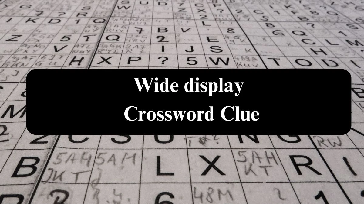 Wide display NYT Crossword Clue Puzzle Answer from July 23, 2024