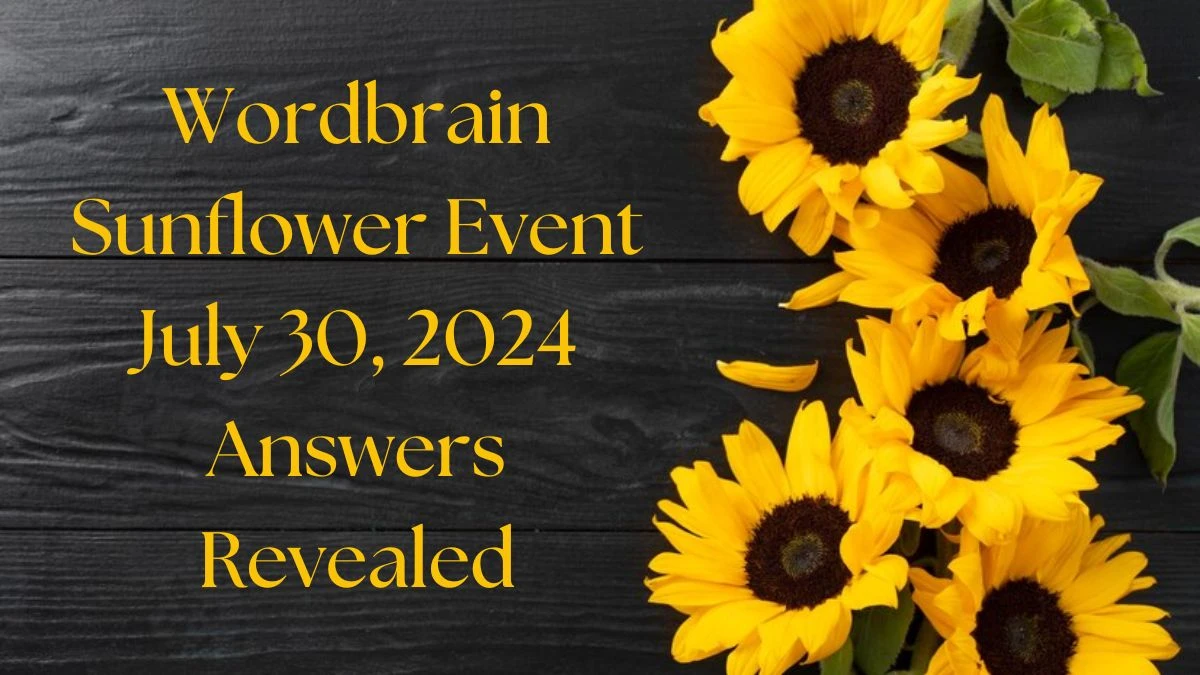 Wordbrain Sunflower Event July 30, 2024 Answers Revealed