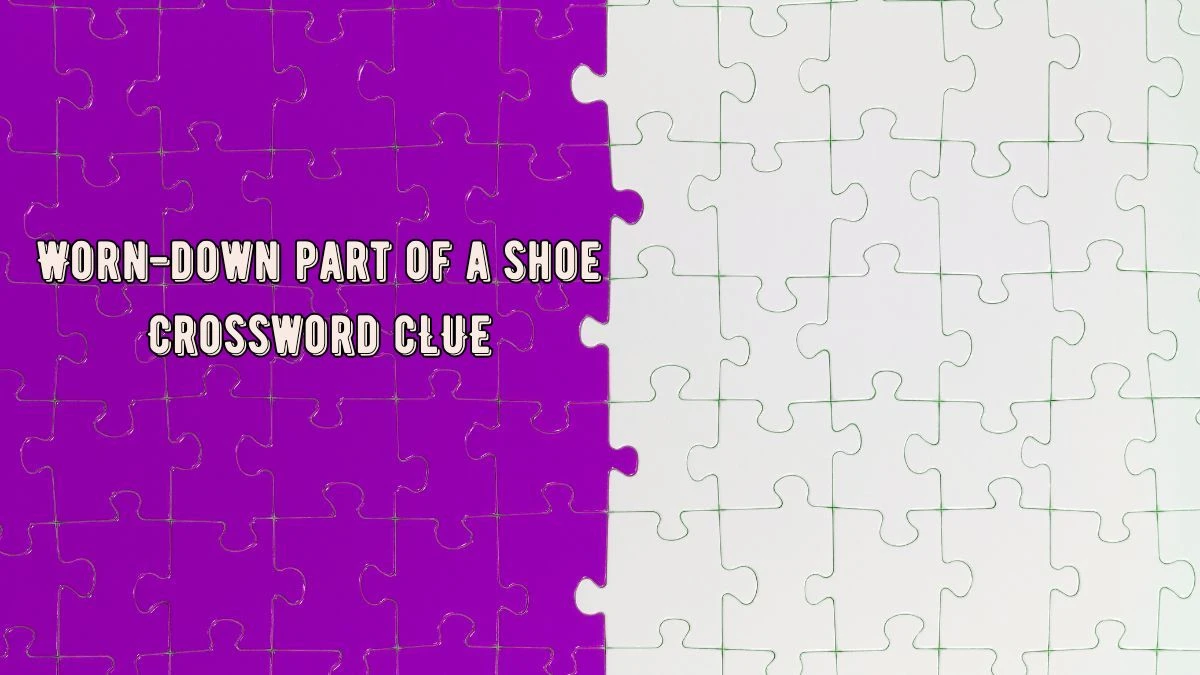 LA Times Worn-down part of a shoe Crossword Puzzle Answer from July 25, 2024