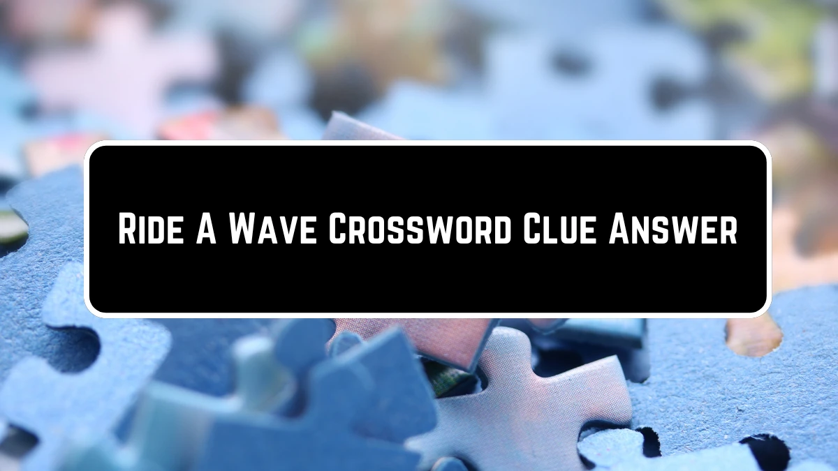 Ride A Wave Crossword Clue Puzzle Answer from July 04, 2024