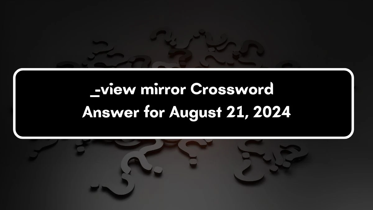 ___-view mirror Daily Themed Crossword Clue Puzzle Answer from August 21, 2024