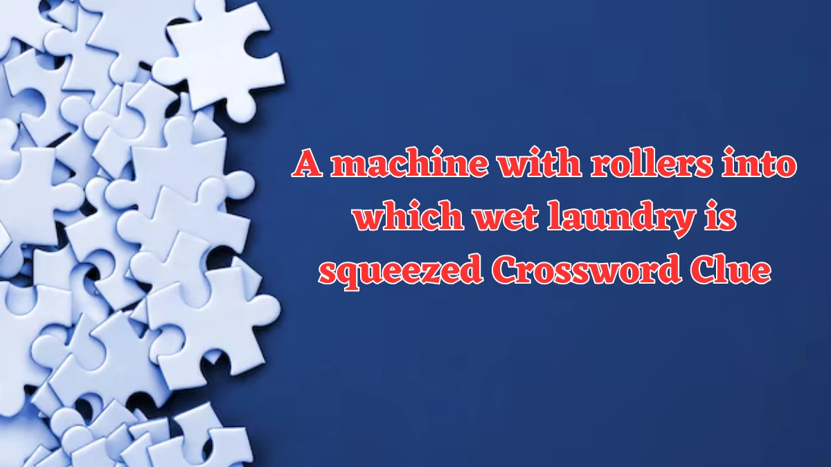 A machine with rollers into which wet laundry is squeezed Crossword Clue Answers on August 05, 2024