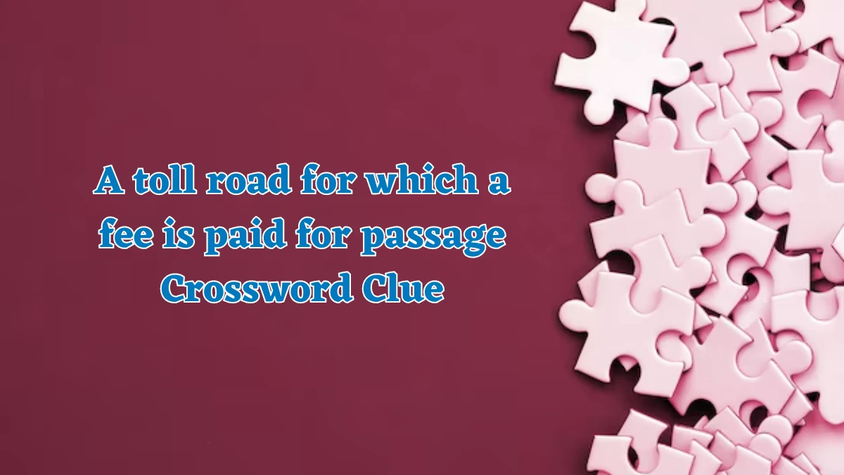 A toll road for which a fee is paid for passage Crossword Clue Puzzle Answer from August 05, 2024