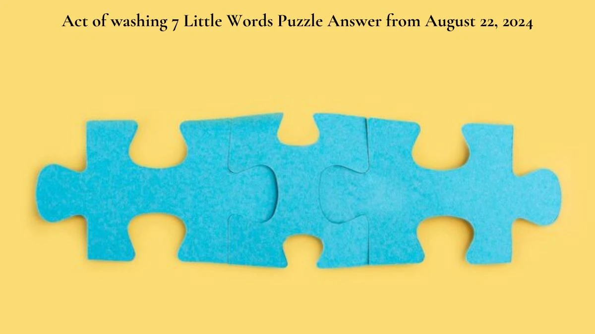 Act of washing 7 Little Words Puzzle Answer from August 22, 2024