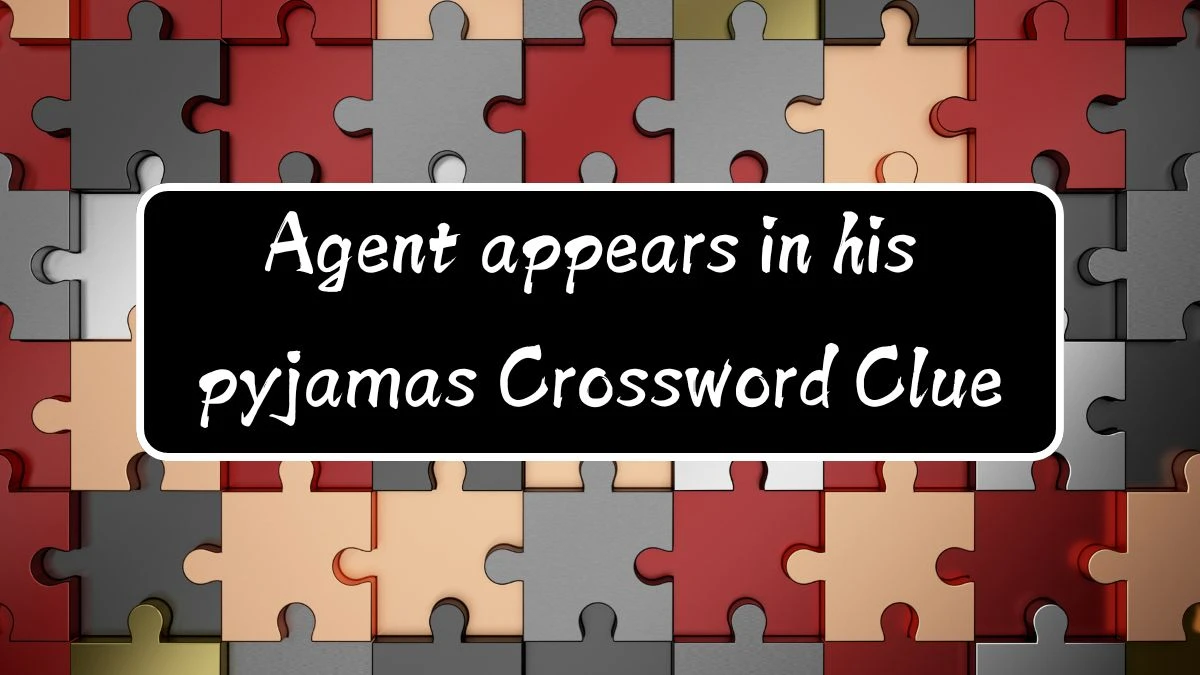 Agent appears in his pyjamas Crossword Clue Puzzle Answer from August 12, 2024