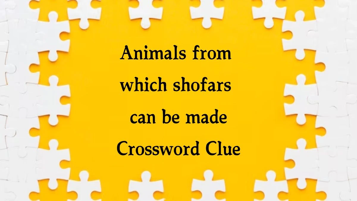 Animals from which shofars can be made NYT Crossword Clue Puzzle Answer from August 10, 2024