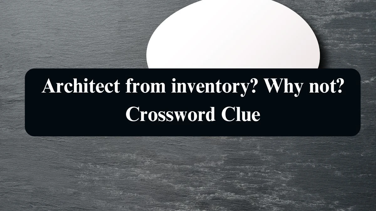 Architect from inventory? Why not? Crossword Clue Puzzle Answer from August 19, 2024