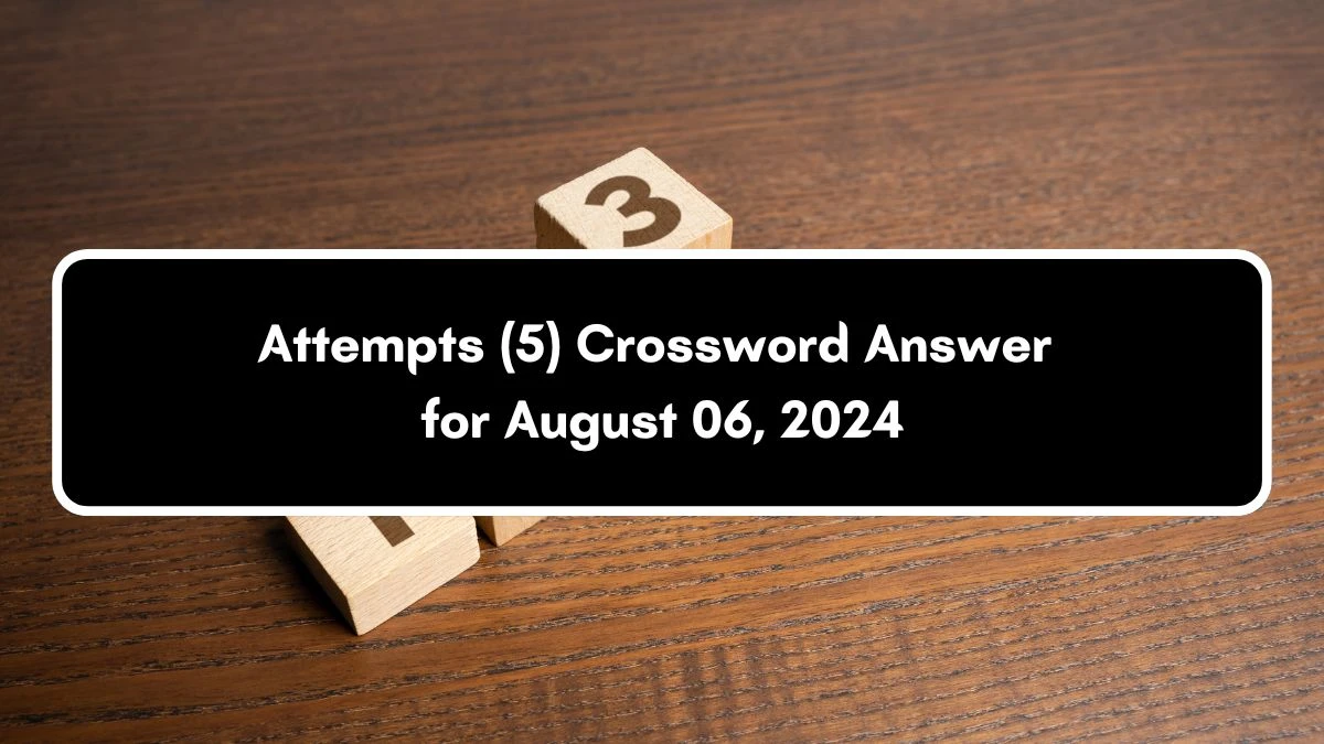 Attempts (5) Crossword Clue Puzzle Answer from August 06, 2024