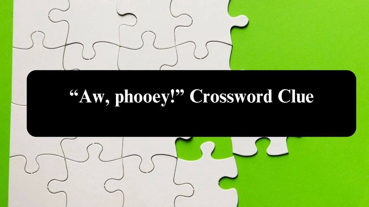 “Aw, phooey!” NYT Crossword Clue Puzzle Answer on August 04, 2024